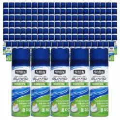 쉬크 쉐이브가드 센서티브 라임폼 60ml x 144개 휴대용 여행용 쉐이빙 면도 쉐이브 거품 폼 젤