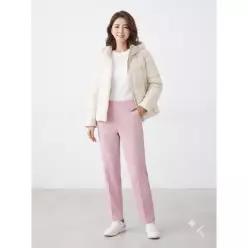 [하프클럽/크로커다일레이디]라이트 핑크 세미부츠컷 오피스 슬랙스 팬츠 C