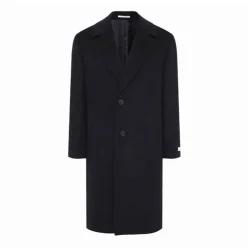 본 남성 F/W 캐시미어 베이직 싱글 세미 오버핏 코트 블랙 BN2WHA590BK 329272