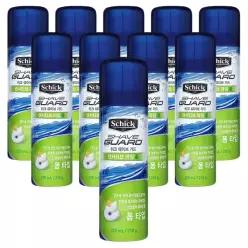 쉬크 쉐이브가드 센서티브 라임폼 220ml x 10개 쉐이빙 면도 쉐이브 거품 폼 젤