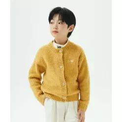 LEE KIDS 레귤러핏 라운드 니트 가디건 머스타드 L케이투 K2404CD71MU 519981
