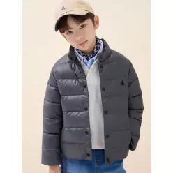 [BEANPOLE KIDS] [Essential] 한줌 하이넥 경량 덕다운 숏패딩  애쉬 (BI6938UE24)