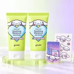[산리오 콜라보] 구달 맑은 어성초 진정 수분 선크림 50+50ml 기획 (+시나모롤 카드스티커)