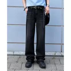 [정품] 토피 TOFFEE 스트레이트 핏 데님 팬츠 (BLACK)