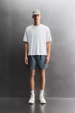 ZARA 피케 스트럭처 테크니컬 티셔츠 - 화이트 4387/307/250
