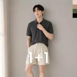 [하프클럽/]데일리 ACC SS1013M 남자 베이직 반밴딩 코튼 치노 핀턱 미니멀
