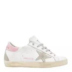 [Q11]GOLDEN GOOSE GWF00102F00256910914 여성 스니커즈 WHITE ICE AND PINK LEATHER SUPER STAR SNE