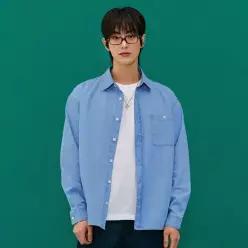 [하프클럽/체이스컬트]공용 데님 포켓 셔츠-EARU5432B0D