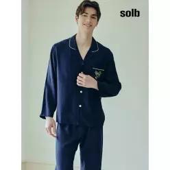 [하프클럽/]트윌소재의 솔리드 남성 파자마(SPAE103M)