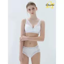 [하프클럽/]올데이 에센셜 모노레이스 브라 팬티 2종세트/화이트