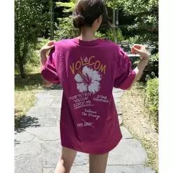 볼컴 히비스커스 오버핏 반팔티(바이올렛) 2457467