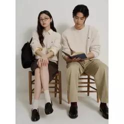 [빈폴] [Essential] 케이블 라운드 니트 아이보리 (BC6851E050)