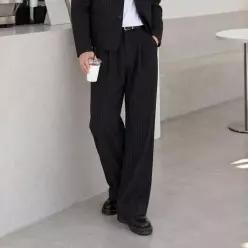 남자 가을 셋업 와이드 슬랙스 정장바지