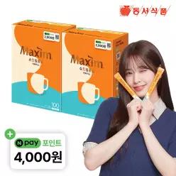 N포인트 추가 4천원 맥심 슈프림골드 커피믹스 100개입, 2개 134707