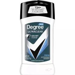 Degree 디그리 남성용 울트라클리어 데오드란트 프레시향 72H 76g 4개