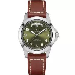 Hamilton 해밀턴 카키 필드 킹 데이-데이트 40mm 그린 다이얼 남성용 시계 H64475560 713183