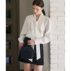 드로우핏 우먼 턱 브이넥 타이 블라우스 [IVORY] 4697059 DFWMSH5102IV