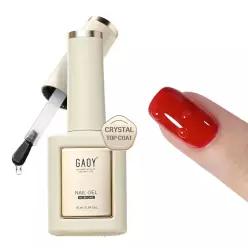 GAOY 크리스탈 젤 탑 코트, 매니큐어용, 16ml 닦지 않는 클리어 마감, 집에서 오래 지속되는 UV 라이트 큐