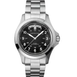Hamilton 해밀턴 카키 필드 킹 40mm 블랙 다이얼 스틸 남성용 시계 H64455133 713179