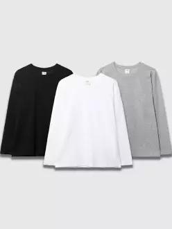 공용 30수 순면 무지 긴팔 티셔츠