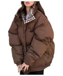 newsight 다운 코트 여성 안솜 재킷 짧은 길이 아우터 가을 겨울 방한 따뜻한