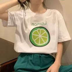 [라일리여성의류] Rly 여성용 프린팅 반팔 라운드넥 면티셔츠