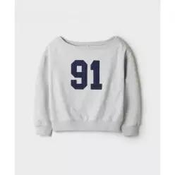 SPAO 그래픽 오프숄더 스웨트셔츠 SPMNG49G54