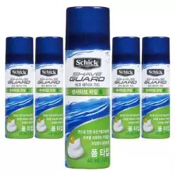 쉬크 쉐이브가드 센서티브 라임폼 60ml x 4개 휴대용 여행용 쉐이빙 면도 쉐이브 거품 폼 젤