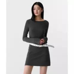 무신사스탠다드 MUSINSA STANDARD WOMAN 우먼즈 오픈 백 저지 미니 드레스 [건메탈]MWEOE5Z04-GT 174154