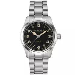 Hamilton 뉴 해밀턴 카키 필드 머프 38mm 블랙 다이얼 스틸 남성용 시계 H70405130 713169