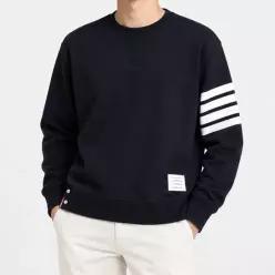 톰브라운 온쇼페6F MJT021H 00535 461 클래식 사선 맨투맨 네이비