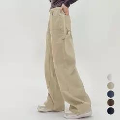 코모도 여성 와이드 카펜터 면바지 해머루프 워크웨어 코튼 팬츠 ( 2단기장 ) 9000