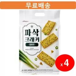 (무료배송)파삭 크래커 대파맛 야채크래커 342g(18개입) x 4개 대파 크래커 개별포장
