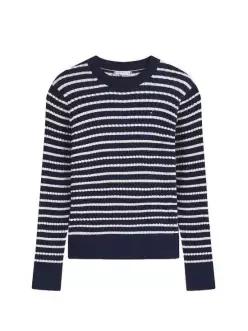25FW  스웨터 WW44993 0BB IVORY SILK DARK NIGHT NAVY DOM