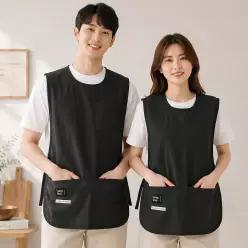 다용도 조끼 앞치마 방수 어린이집 미용실 카페 식당 작업용 빅사이즈 주방 유니폼