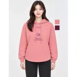 뱅뱅 여성 레터링 그래픽 기모 후드티 NTJ631