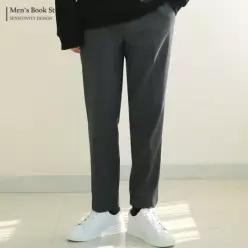 맨즈북 링클프리 기모본딩 남자 겨울 밴딩 바지 허벅지 편한 슬랙스