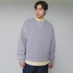 바켄 베이직 스티치 포인트 스웨트셔츠 BK5960_멜란지그레이 7000033121