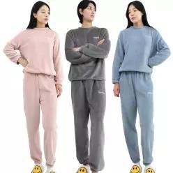 파스텔 수면 잠옷 여성 남성 극세사 빅사이즈 파자마 밍크 홈웨어 상하세트