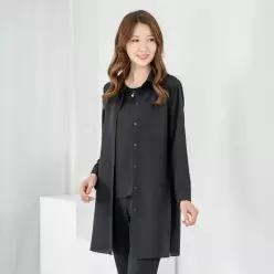 엄마옷 모슬린 엄마옷 롱블라우스 쉬폰 카라 무지 604HJK113 중년여성/50대/60대/70대/빅사이즈/할머니옷/
