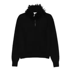 Alexander McQueen 프린지 칼라 스웨터 848919Q1BFF TP442612500