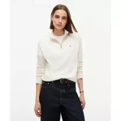 TOMMY HILFIGER 소프트 크루넥 레귤러핏 하프집업 (T22G7KTO061WT1Z00) 7262463