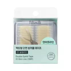 [리필출시] 필리밀리 팩트형 단면 쌍꺼풀 테이프 2종 택1 (슬림라인/부분라인)