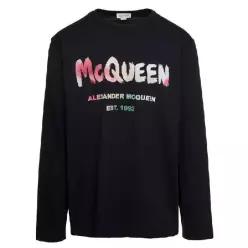 Alexander McQueen 그래피티 로고 프린트 긴팔 스웨트셔츠 750668QVZ15 0901 TP942871669