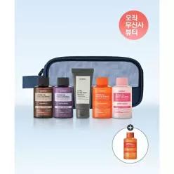매장정품 KUNDAL [파우치증정] 트레블 여행용세트 (샴푸+트리트먼트+바디워시+바디로션+폼클렌징)+바디워시
