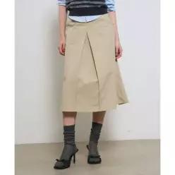 제너럴아이디어 GENERALIDEA 스플릿 에이라인 미디 스커트 [BEIGE] / GF1LSK506 265326