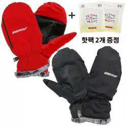 핫팩 포켓 방한 벙어리 장갑 겨울 기모 패딩 보드 스키 남성 여성