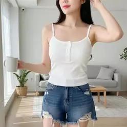 [하프클럽/셀러허브_여성트랜드패션]데일리 여자 간절기 슬림핏 홀터넥 나