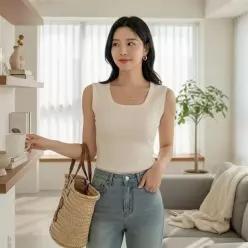 [하프클럽/셀러허브_여성트랜드패션]데일리 여자 여름 시원한 비스 스퀘어