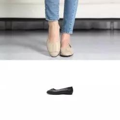 [애슬릿] 천연소가죽 시접라인 여자플랫슈즈 (2193822A)